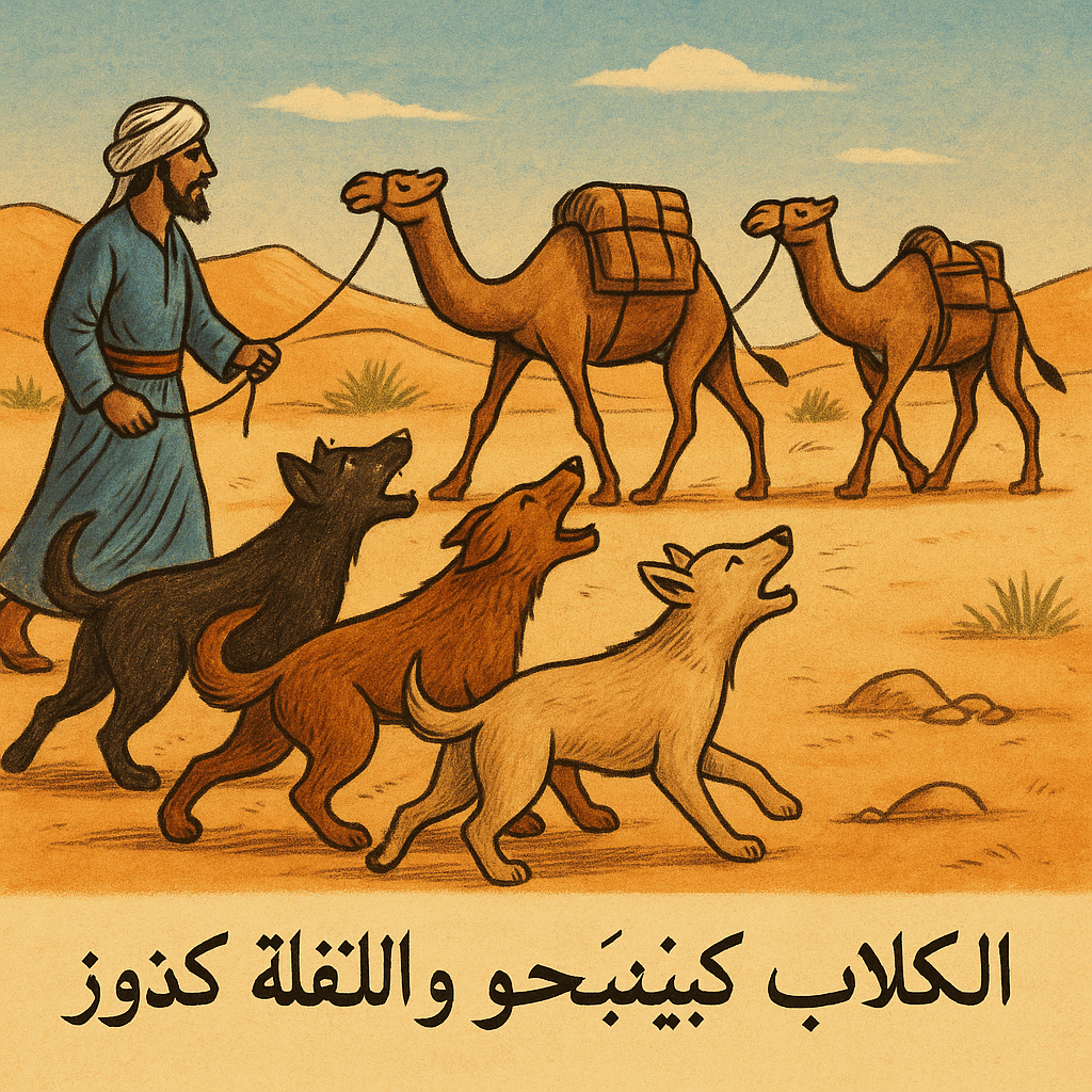 الكلاب كينبحو والقافلة كتدوز"